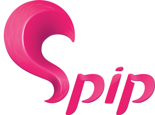 Logo rose de SPIP avec un "S" stylisé en forme de plume, suivi du texte "pip" en minuscules.