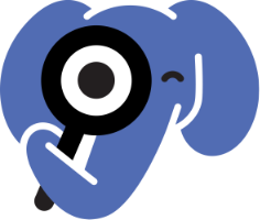 Logo de PHPStan, représentant un éléphant bleu tenant une loupe noire.