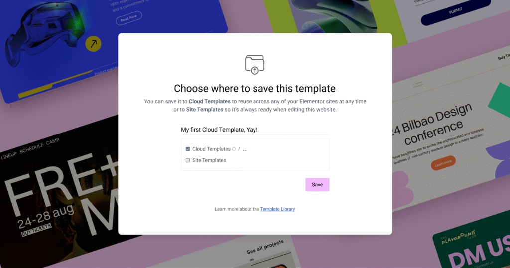 wordpress template elementor